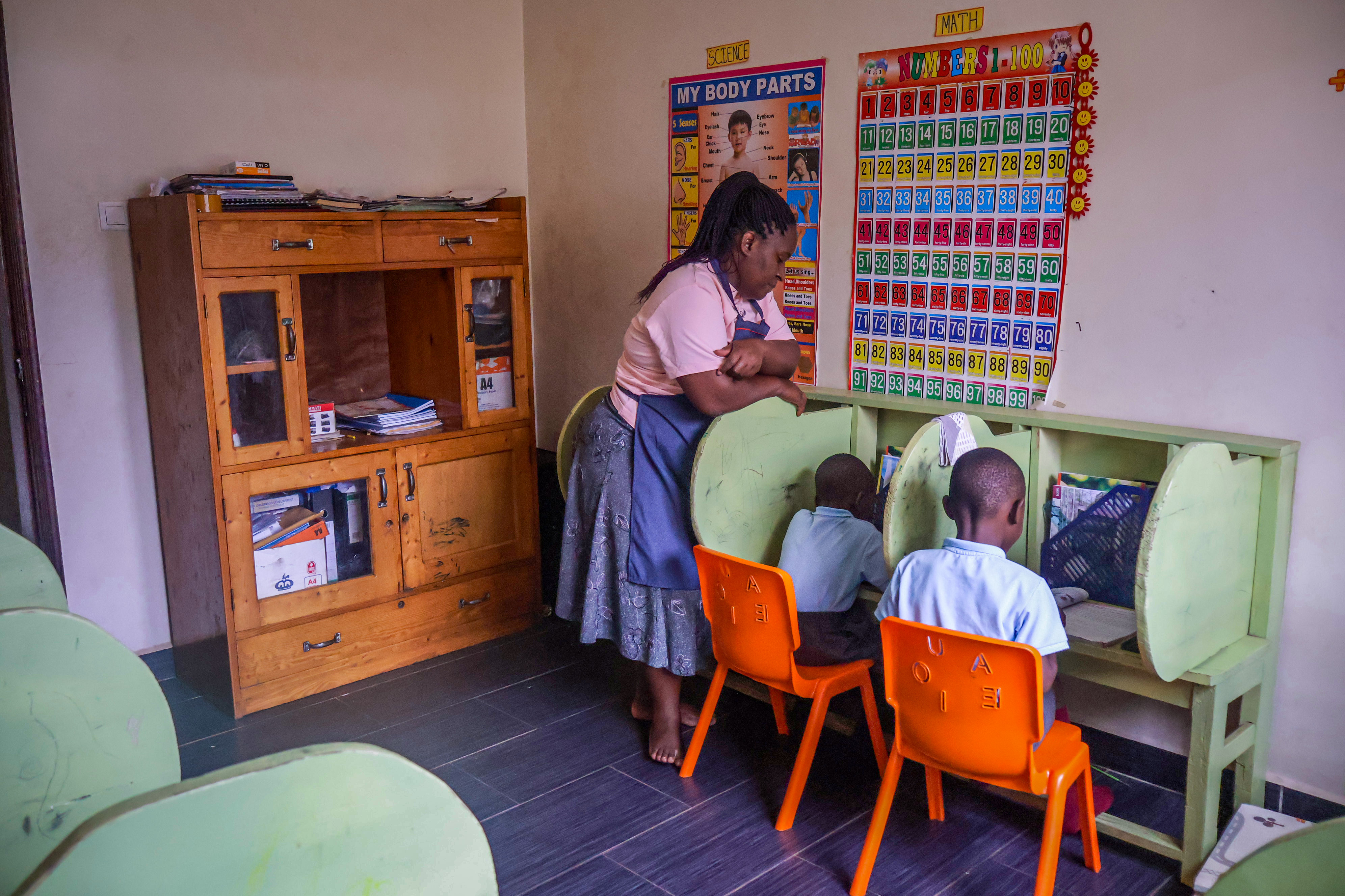 A.C.E. learning centre with students at their PACE workbooks